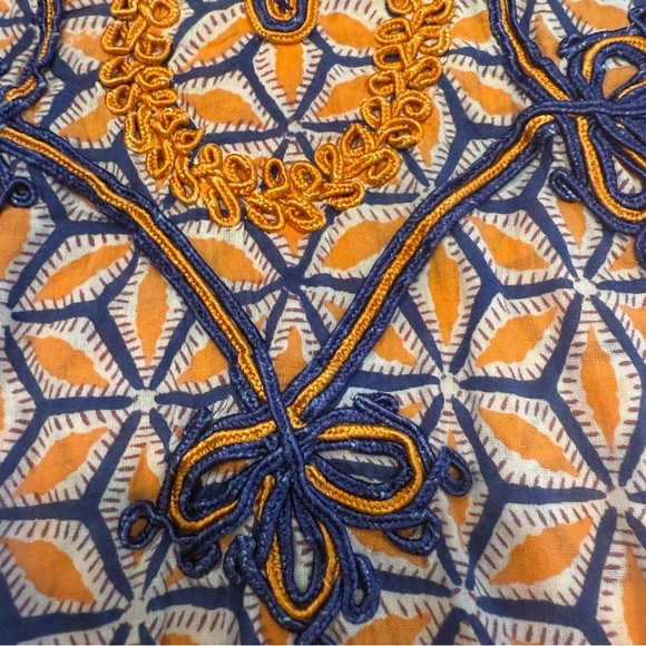 Roberta Roller Rabbit Cotton Embroidered Cover Up Tunic Blouse Top Shirt Sz XS - Picture 10 of 13